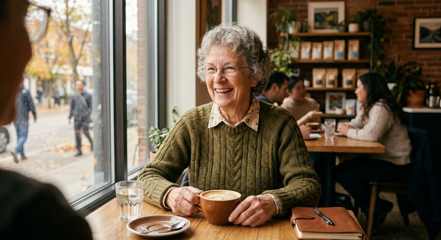 Canadian couple reviewing critical illness insurance paperwork at their kitchen table